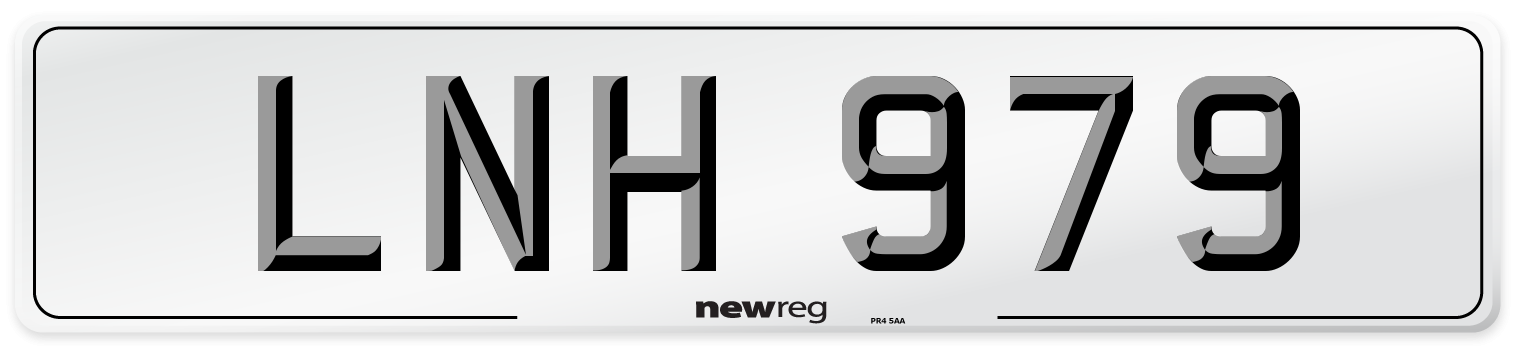 LNH 979 Number Plate from New Reg